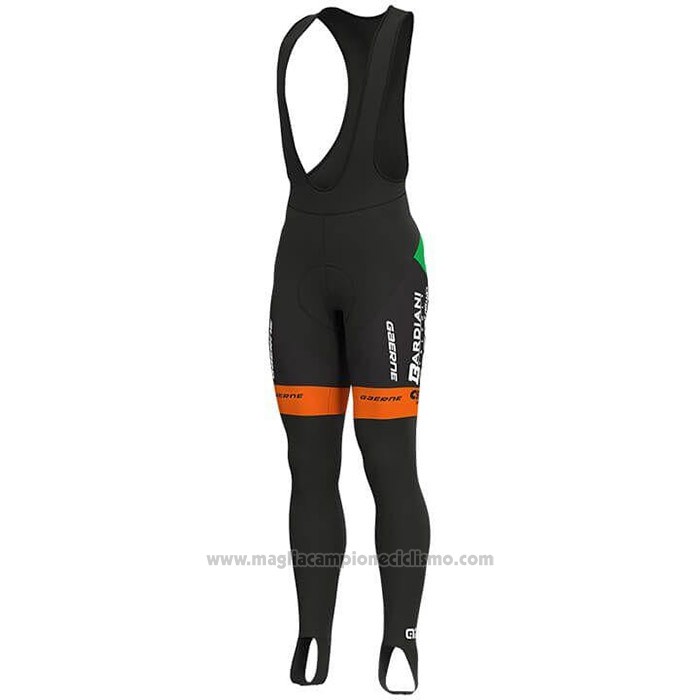 2019 Abbigliamento Ciclismo Bardiani Csf Verde Arancione Manica Lunga e Salopette